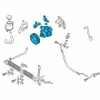 OEM 2016 Infiniti QX80 Power Steering Pump Assembly Diagram - 49110-1LA0B