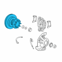 OEM Ford Excursion Front Hub Diagram - 1C3Z-1V102-AB