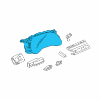 OEM 2000 Cadillac DeVille Instrument Cluster Diagram - 25745667