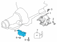 OEM 2022 GMC Sierra 2500 HD Transmission Mount Diagram - 84859373