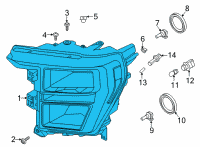 OEM 2022 Ford F-150 HEADLAMP ASY Diagram - ML3Z-13008-J