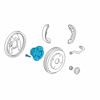 OEM 1998 Honda Accord Bearing Assembly, Rear Hub Unit Diagram - 42200-S84-C01