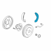 OEM 2002 Honda Accord Shoe, Rear Brake (A) Diagram - 43153-SM4-A01