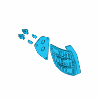 OEM 2004 Pontiac Vibe Lamp, Tail Diagram - 88969948