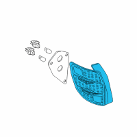 OEM 2005 Pontiac Vibe Lens, Tail Lamp Diagram - 88972565