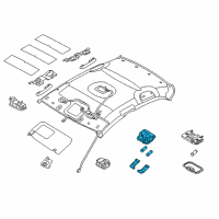 OEM 2016 Kia Rio Lamp Assembly-OVERHEADEAD Console Diagram - 928001W000DCM