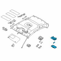 OEM 2015 Kia Rio Lamp Assembly-Room Diagram - 928501W000HCS