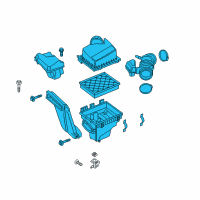 OEM Lincoln Air Cleaner Assembly Diagram - GD9Z-9600-A