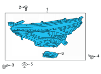 OEM 2022 Toyota Corolla Cross Headlamp Assembly Diagram - 81110-0A250