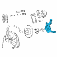 OEM Chrysler PT Cruiser Front-Steering Knuckle Spindle Diagram - 5272492AB