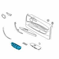 OEM 2011 BMW 128i Switch, Power Window, Black Diagram - 61-31-9-217-308