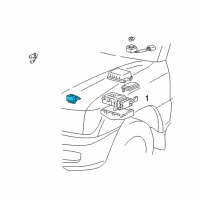 OEM Lexus LX470 Relay, Running Light Voltage Control Diagram - 82840-60020