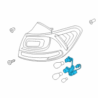 OEM Kia Rear Combination Holder & Wiring Diagram - 92480C6000