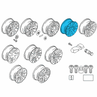 OEM 2015 BMW 535i GT xDrive Light Alloy Rim Diagram - 36-11-6-775-391