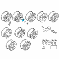 OEM 2014 BMW 535i GT Hub Cap, Silver Diagram - 36-13-7-849-422