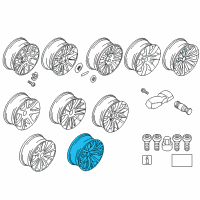 OEM 2015 BMW 535i GT xDrive Light Alloy Rim Diagram - 36-11-6-788-704