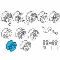 OEM 2015 BMW 550i GT Disc Wheel, Light Alloy, Bright-Turned Diagram - 36-11-6-859-877