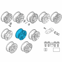 OEM 2015 BMW 750i Disc Wheel, Light Alloy, Bright-Turned Diagram - 36-11-6-851-077