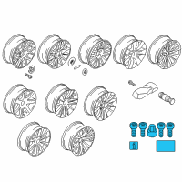 OEM 2013 BMW 535i GT Wheel Locks - Spline Style Diagram - 36-13-6-776-076