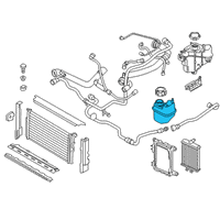 OEM BMW 340i Coolant Expansion Tank Diagram - 17-13-8-617-045