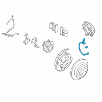 OEM Hyundai Veracruz Hose-Rear Wheel RH Diagram - 58738-3J000