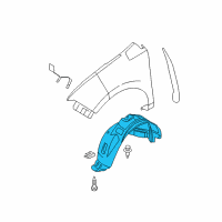 OEM 2009 Lincoln MKX Fender Liner Diagram - 7T4Z-16103-B