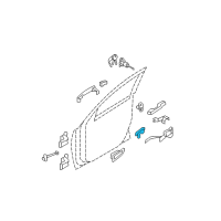 OEM 2008 Hyundai Santa Fe Interior Door Handle Assembly, Left Diagram - 82610-2B010-J4