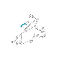 OEM 2009 Hyundai Santa Fe Door Handle Assembly, Exterior Diagram - 82651-2B010