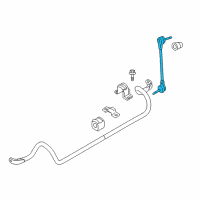 OEM 2017 Ford Police Interceptor Sedan Stabilizer Link Diagram - GG1Z-5K483-A