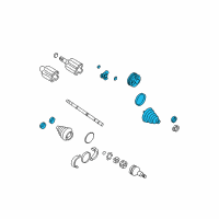 OEM 2006 GMC Envoy XL Boot Kit, Front Wheel Drive Shaft Tri-Pot Joint Diagram - 26059675