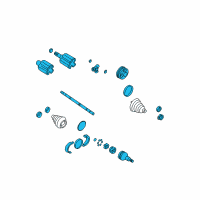 OEM Chevrolet S10 Front Wheel Drive Shaft Kit Diagram - 93720063