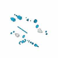 OEM 2004 Oldsmobile Bravada Front Wheel Drive Shaft Kit Diagram - 93720063