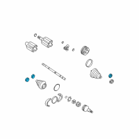 OEM GMC Clamp, Front Wheel Drive Shaft Tri-Pot Joint Boot Outer Diagram - 7844092