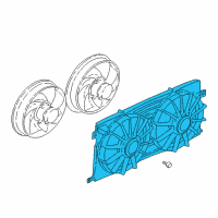 OEM 2003 Cadillac Seville Shroud Kit-Engine Electric Coolant Fan Diagram - 12365378