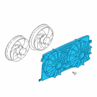 OEM 2004 Cadillac Seville Shroud Kit-Engine Electric Coolant Fan Diagram - 12365378