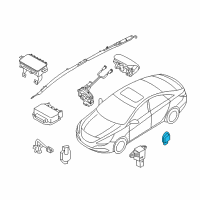 OEM Kia Optima Side Impact Sensor Assembly Diagram - 959203K000