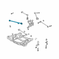 OEM Honda Accord Arm, Left Rear Trailing Diagram - 52375-SDA-A50