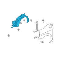 OEM 2009 Honda Fit Fender, Right Front (Inner) Diagram - 74101-TK6-A01