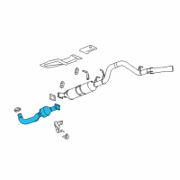 OEM Chevrolet Silverado 3500 HD Converter & Pipe Diagram - 22887212