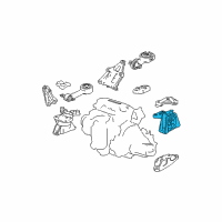 OEM Honda Civic Rubber Assy., Transmission Mounting Diagram - 50850-SNA-A82