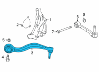OEM 2020 Cadillac CT4 Front Lower Control Arm Diagram - 84918038