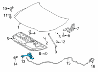 OEM Toyota Venza Hood Latch Diagram - 5351048290