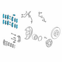 OEM Honda Pilot Pad Set, Front Diagram - 45022-TZ5-A10