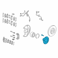 OEM 2016 Honda Pilot Hub Assembly, Front Diagram - 44600-TG7-A00