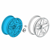OEM 2022 Chevrolet Suburban Wheel, Alloy Diagram - 23376217