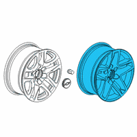 OEM 2021 Chevrolet Silverado 1500 Wheel, Alloy Diagram - 23376218