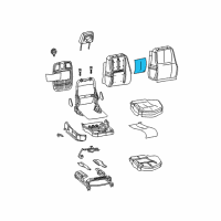 OEM 2007 Pontiac Grand Prix Heater Asm, Passenger Seat Back Cushion Diagram - 19123322