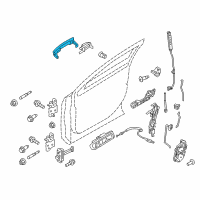 OEM 2017 Ford Special Service Police Sedan Handle, Outside Diagram - DG1Z-5422404-AAPTM