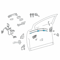 OEM 2013 Toyota Avalon Lock Cable Diagram - 69710-07010