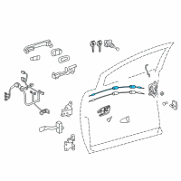 OEM Toyota Avalon Lock Cable Diagram - 69750-07010